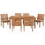 Ensemble bistro en teck avec table rectangulaire et chaises Abacho-108531448
