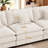  102'' Wide L-Shaped Living room sofa, Modular Sectional Sofa, 4 Seater Sofa Comfy Cloud Couch Chenille Upholstered Sofa with Ottoman,Beige-1299005324