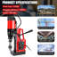 Perceuse magnétique robuste 1550 W, rail simple, 500 tr / min, perceuse de 2 po maximum, unité de base, 110 V, rouge