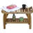 Teak Rectangular Shower Outdoor Bench With Handles-51958396-51958393