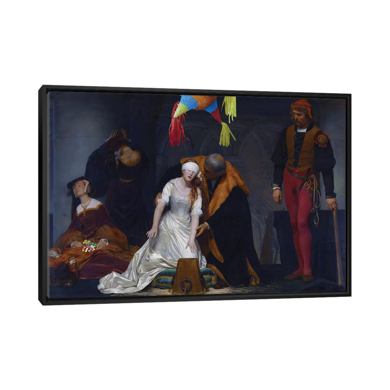 «Mexico Pinata», impression sur toile, H 18 po x l 26 po x P 1,5 po, Toile avec cadre noir, Pas de tapis