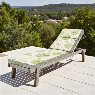  Coussin de patio pour l'extérieur 3 po Mignon Kawaii Shamrock Clover Pastel