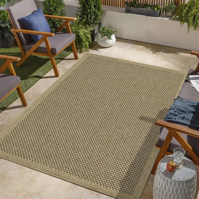 Earth Jute/Mocha Indoor/Outdoor Area Rug, Rectangle 7'10" x 10'3"