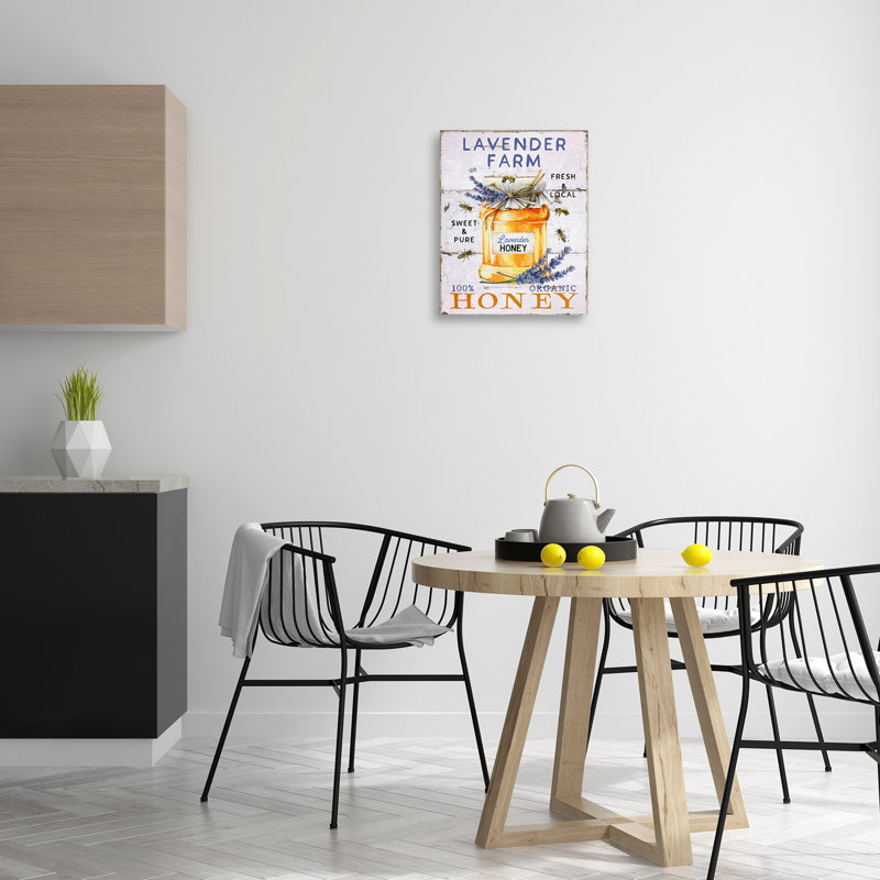 Lavande, miel, ferme, art mural sur toile par Creatif Belle bp-600_CN, H 20 po x l 16 po