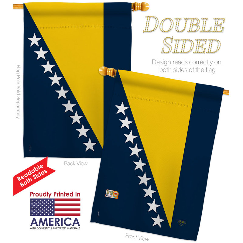Double Sided 40'' H x 28'' W Polyester House Flag