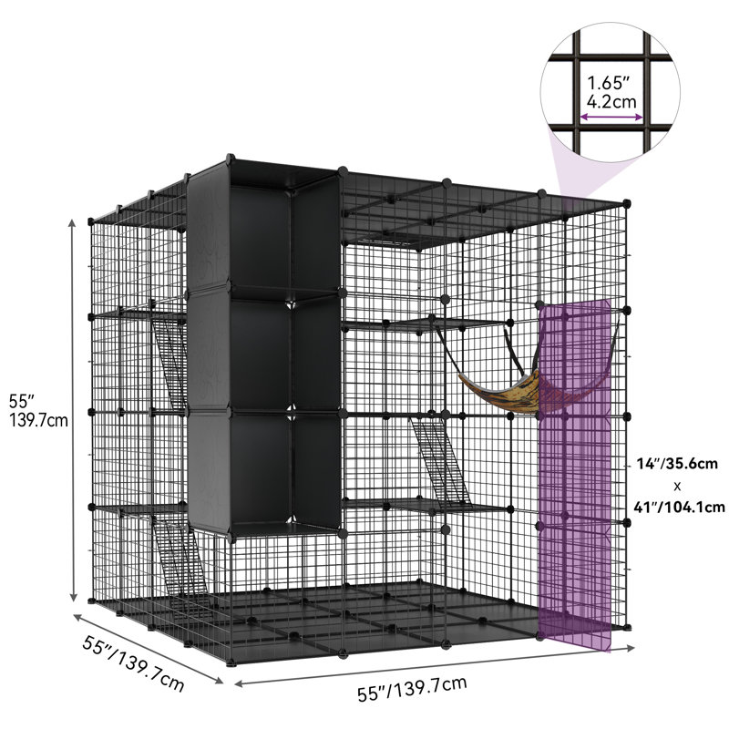  Cage d'extérieur portative Boivin, Catio, avec tablettes, H 55 po x l 55 po x P 55 po 