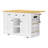 53Inch Large Kitchen Island With Drop Leaf, Power Outlet, Door Internal Storage Rack, Rolling Kitchen Cart On 5 Wheels With 5 Open Side Racks For Kitchen, Dining Room,White(Not Include Bar Stools)