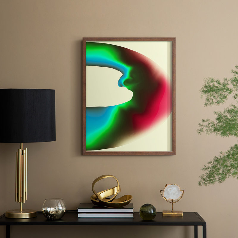 «Butterfly Scratches II», reproduction encadrée - bois massif, Noyer, H 30 po x l 24 po
