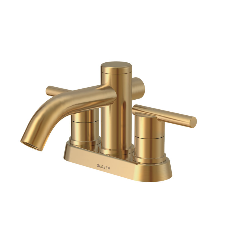 Parma Centerset Bathroom Faucet with Drain Assembly, Brushed Bronze