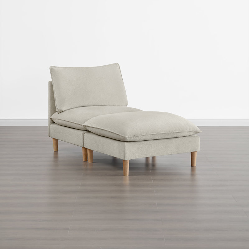 Chaise longue sans accoudoirs Galene, Grey