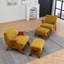 Upholstered Chenille With Footstool Armchair-488585402-503314698