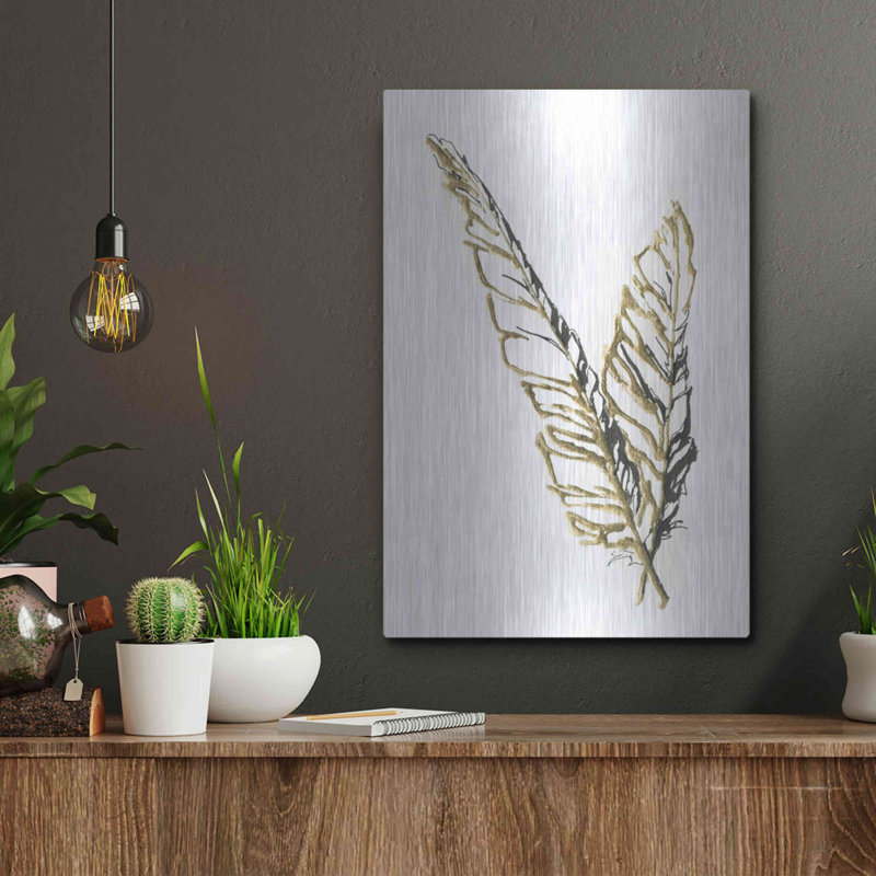 «Gilded Raven Feather» par Chris Paschke, H 16 po x l 12 po