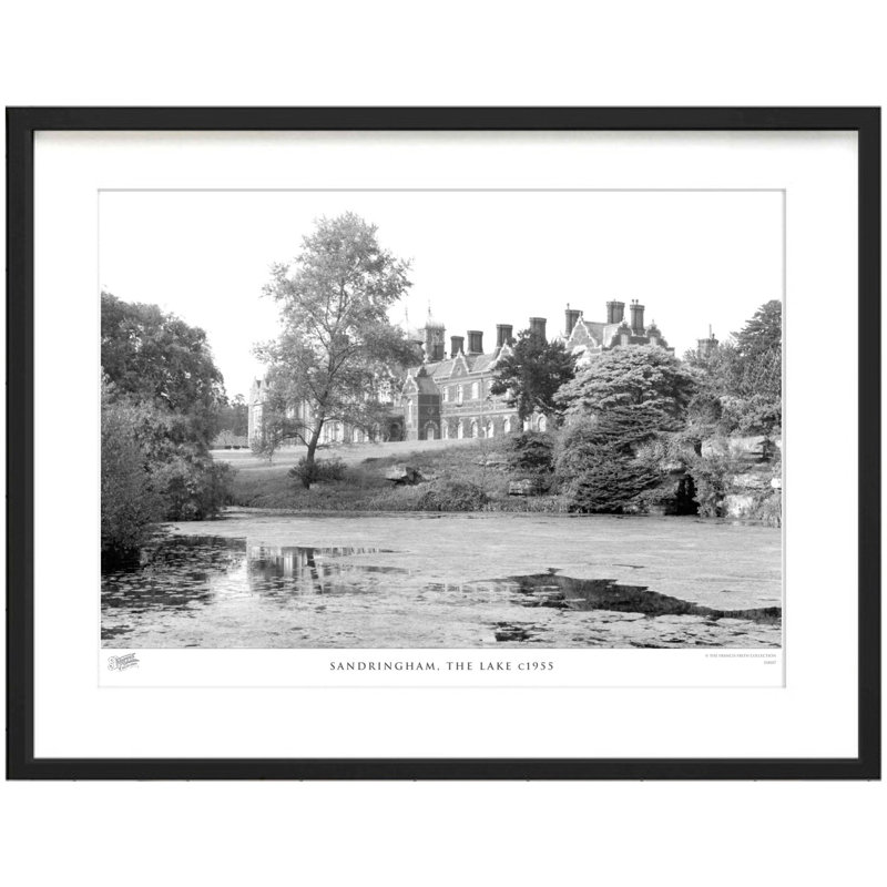 Sandringham, The Lake C1955 by Francis Frith - Single Picture Frame Print, 60cm H x 80cm W x 2.3cm D