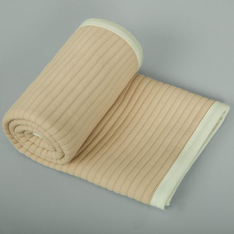 Couverture en coton matelassée pour tout-petits, respirante et chaude, 30 x 40 pouces, rayée - NTBAY, Chameau