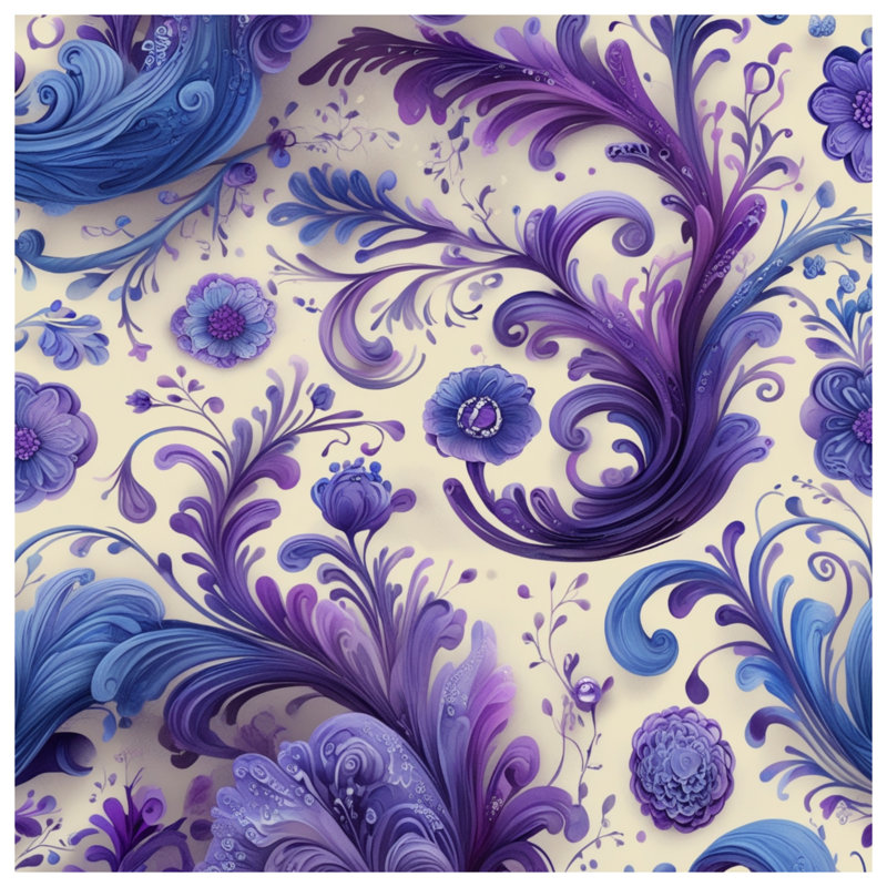 Tapis de bain fleurs mauves, 24 po L x 17 po L