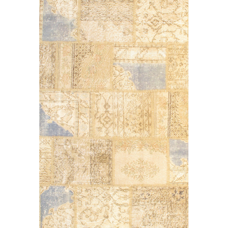 Hand Woven Wool Patchwork Area Rug