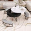 Table basse ronde à plateau relevable avec rangement et 3 repose-pieds-1485298312