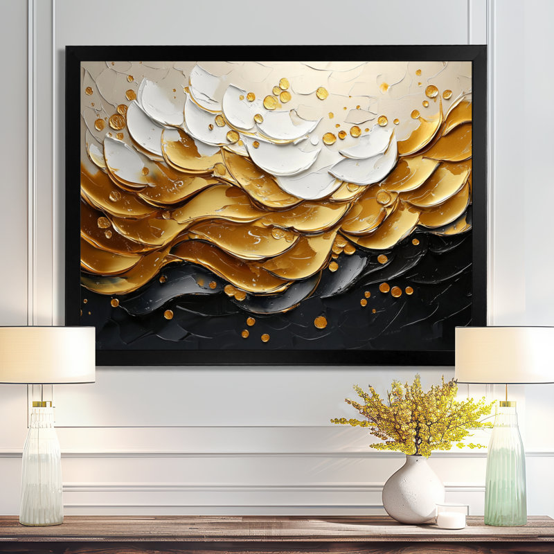 «Mylissa Golden Passage To Transitional Art I», reproduction sur toile transitionnelle, Noir, noir, noir, noir