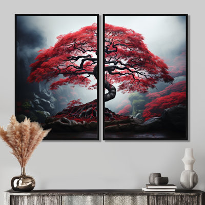 Rouge, érable japonais - Art populaire japonais