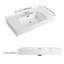 Lavabo de salle de bain en résine 36 po, couleur blanc brillant, profondeur 35,46 po x largeur 17,75 po, hauteur 463,3 po, et lavabo pour salle de bain, finition, très large et profond, teinté gratté
