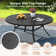 53'' Round Patio Dining Table with 6 Swivel Chairs