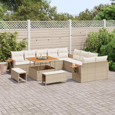 289cm Wide Patio Sofa with Cushions