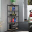 Lundys 71" H x 35.5" W x 16" D 5-Tier Adjustable Metal MDF Storage Rack Shelves Boltless Shelving-1963304681