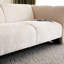Boucle beige de 83 po à 3 places conçue pour le bureau d'une chambre à coucher et d'un appartement, éponge haute résilience, structure, espaces de vie doux au toucher, coussins en matériaux de qualité, structure en bois