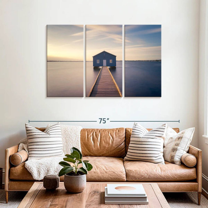 Aletra Perth Blue Nautical House, 36" H x 57" W
