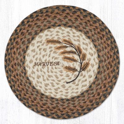  Napperon rond doré blé 15 po x 15 po