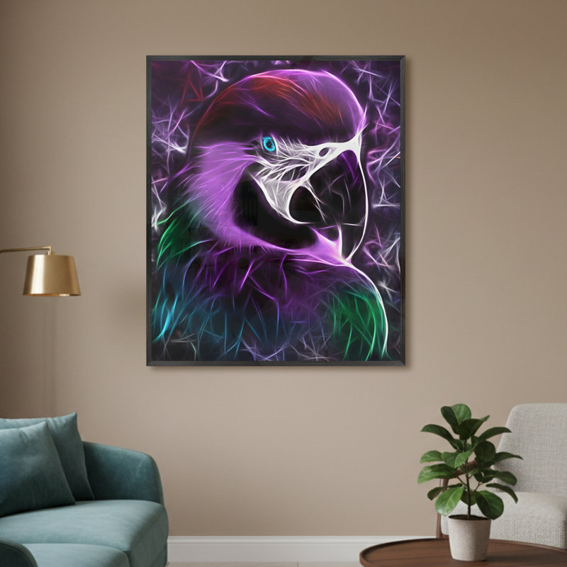 Single Picture Frame LED Illuminated Wall Art Wall Art on Glass / Aluminium, 60 cm H x 50 cm W