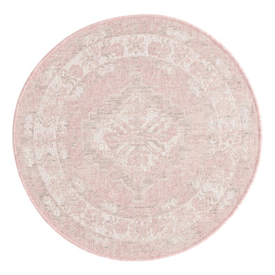 Tapis d'intérieur / extérieur rose Susan
