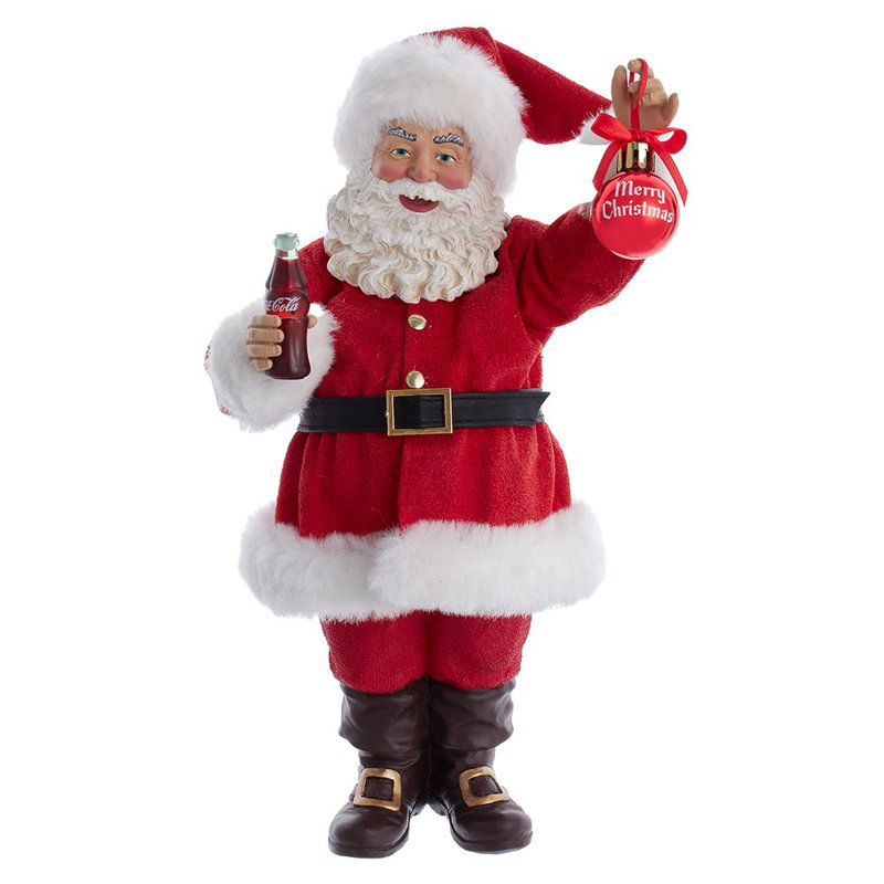 Figurine de Noël en résine Kurt Adler, décoration de père Noël Coca-Cola, 9,5 po