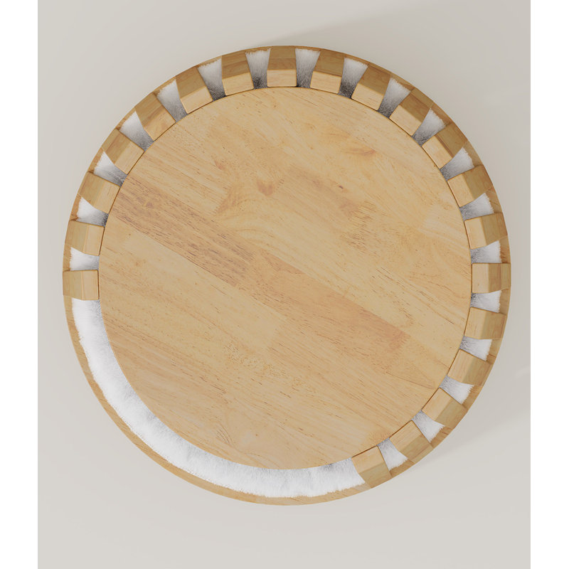 Mewzoom Modern Wooden Cats Cave Bed, Can be Used as a Bedside Table, End Table or Side Table, White, White