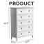 Armoire de rangement à 5 tiroirs et poignée double, structure de 31,5 pouces-409990870