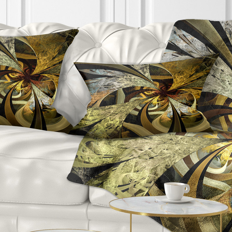 Coussin lombaire en fleur symétrique floral