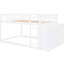 Lit superposé double blanc avec structure en pin massif et nombreuses options de rangement à 4 tablettes en blanc pour rehausser la chambre à coucher-1630548079-1630548078