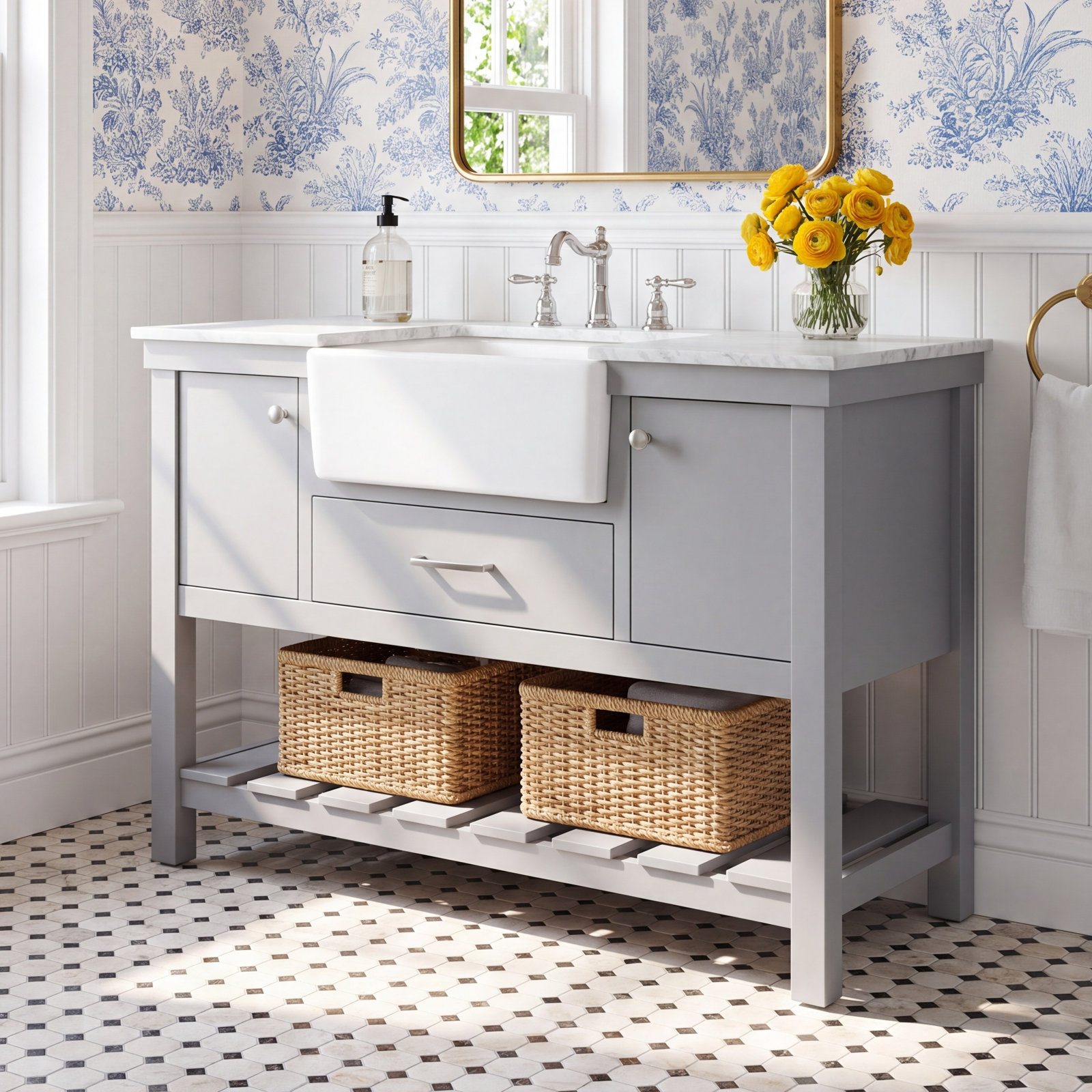 Pelaghia 48 " Single Bathroom Vanity, Gray