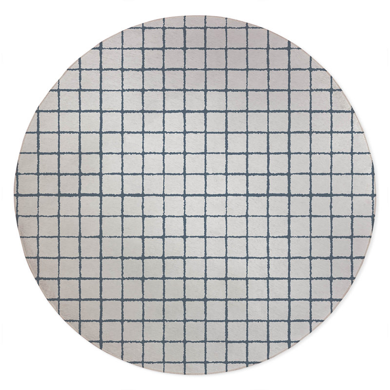 Rebar Non-Slip Outdoor Rug, Round 5'