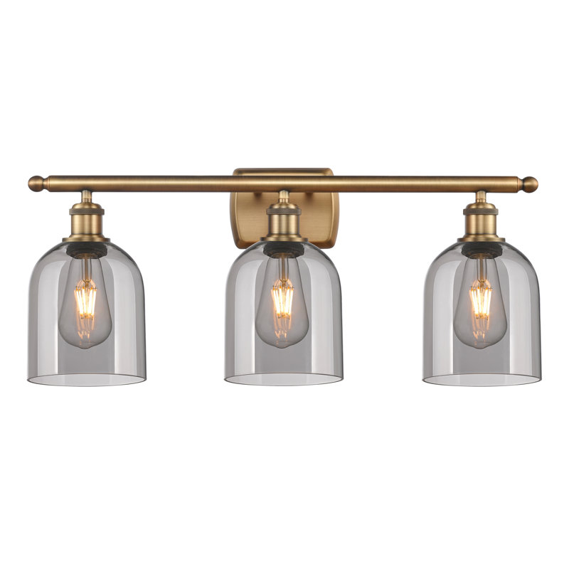 Anacaren 3 - Light Dimmable Vanity Light, Light Smoke, Brushed Brass
