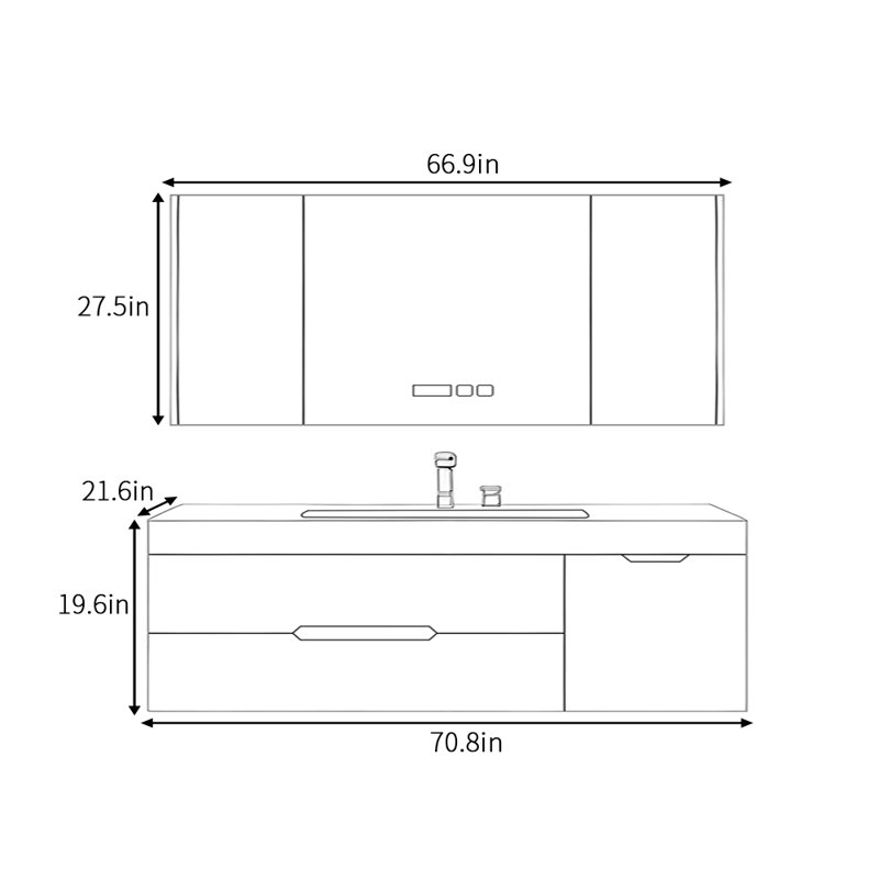 Olivarria, 19.6" H x 71" W x 21.6" D 