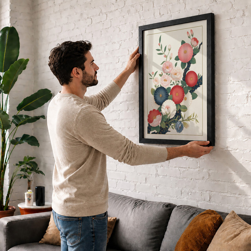 Cascade Botanical - Print, A3 - 42.0 x 29.7 cm, White