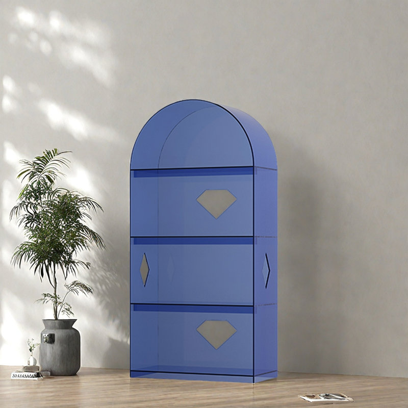 Bibliothèque créative et pratique, (4 tablettes) H 50,3 po x l 23,6 po x P 11 po, Bleu