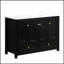Meuble-lavabo noir 48 po avec lavabo en céramique, rangement abondant et portes à fermeture en douceur pour une élégance moderne-964389297