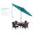 Shearer 10ft Solar LED Lighted Patio Umbrella w/ Tilt Adjustment, UV-Resistant Fabric-1606801523