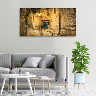 Peille By Night France - No Frame Print on Canvas