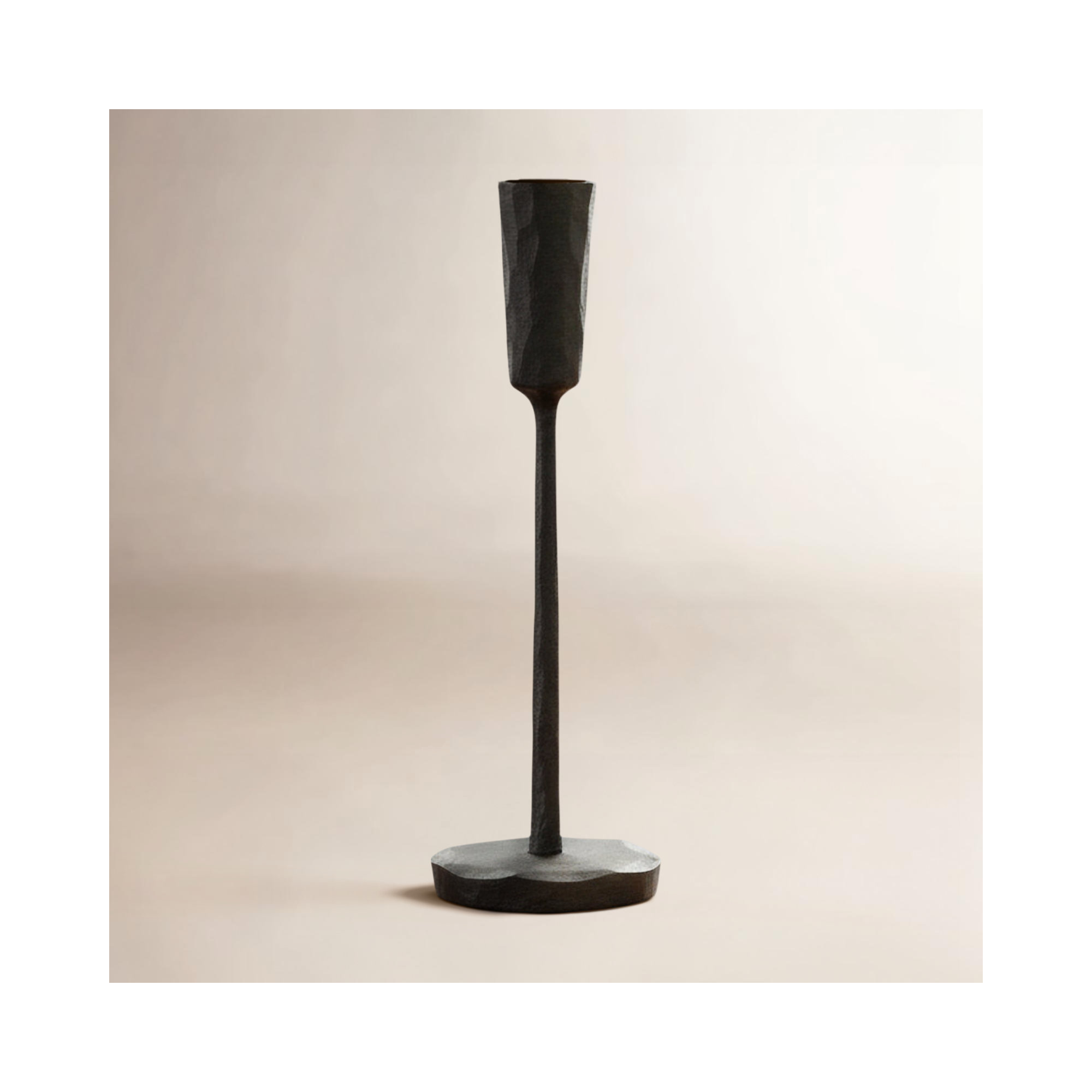 8" Metal Tabletop Candlestick, 8'' H X 2.5'' W X 2.5'' D