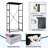 4 Drawer Dresser for Bedroom, Narrow Chest of Drawers, Wooden Top and Study Iron Frame 18"x37.5"-(WxH)