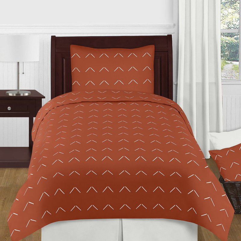 Diamond Tuft Orange Rust Twin Comforter Set by Sweet Jojo Designs