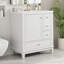 Meuble-lavabo 30 po avec lavabo, une porte avec tablette et trois tiroirs, porte à fermeture douce, blanc-1441482112-1441482113